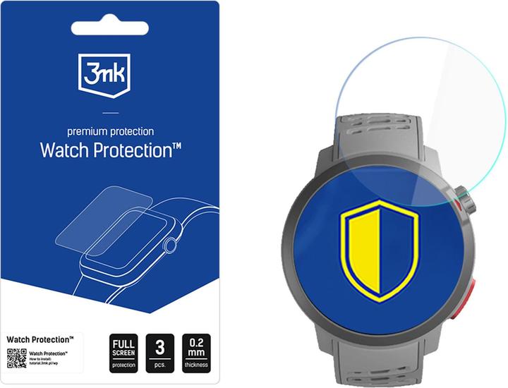 3MK Hybrid glass Watch Protection FlexibleGlass on Coros Pace Pro
