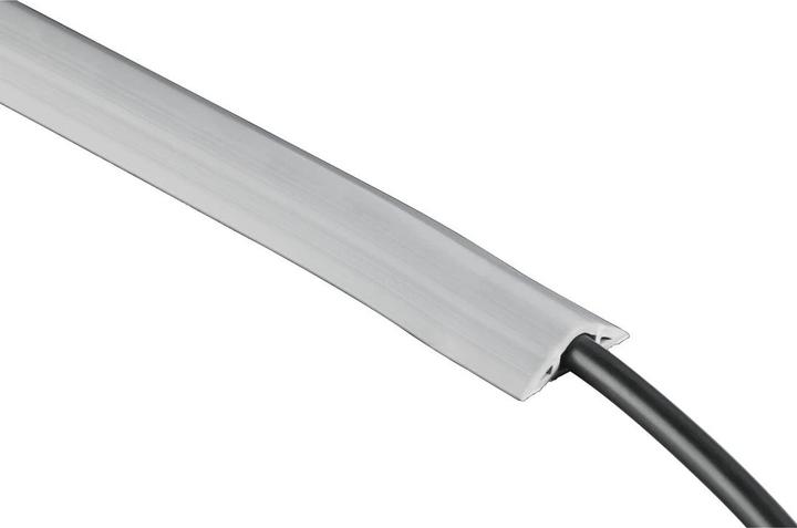 Actual product image Hama Flexible cable duct, self-adhesive, semicircular, 180 x 3 x 1 cm, PVC, grey (Duct, 180 cm)