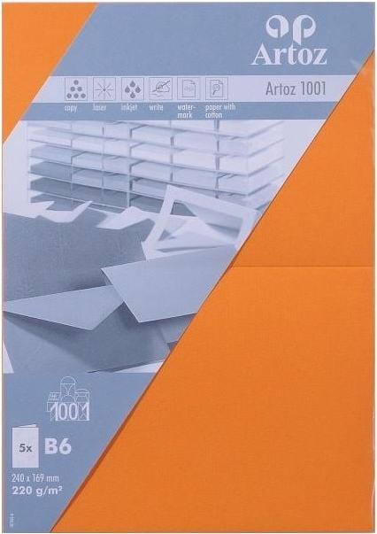 Produktbild Artoz 1001 Karten orange (B6, 220 g/m², 5 x)
