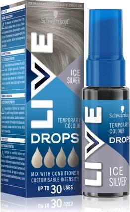 Image du produit Schwarzkopf LIVE Drops Hair Color Washout - Ice Silver, 30 ml (Argent glacé)