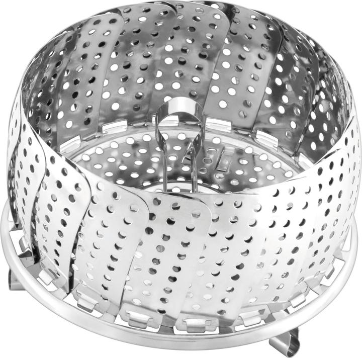 Produktbild Silit Garsieb Dünsteinsatz Dampfgarer Einsatz mit Öse 14cm faltbar Edelstahl (14 cm, Metall)