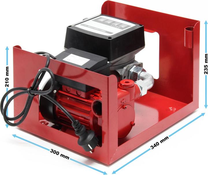 Produktbild Wiltec Heizöl- und Dieselpumpe 230V/600W 40l/min selbstansaugend Pumpe Pistole