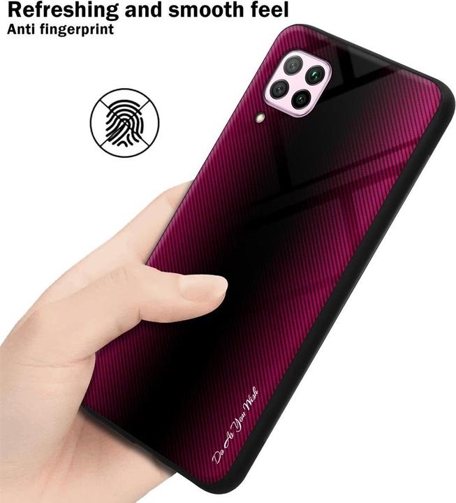 Actual product image Cadorabo TPU Striped Glass Cover (Huawei Nova 7i, Huawei P40 Lite)