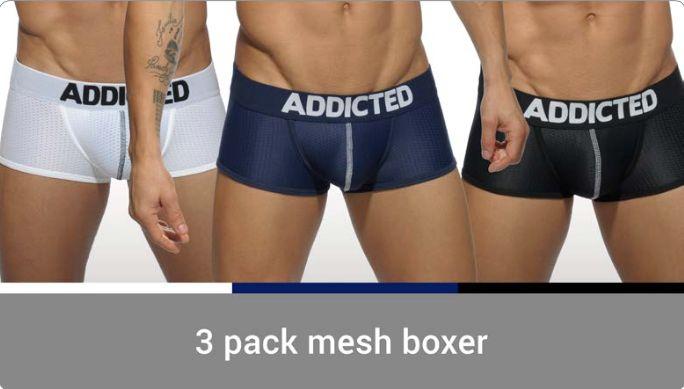 Actual product image Addicted 3 Pack Mesh Boxer Push Up (M, pack of 3)