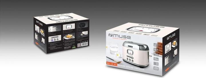 Immagine prodotto Muse MS120 SC Tostapane in acciaio inox beige