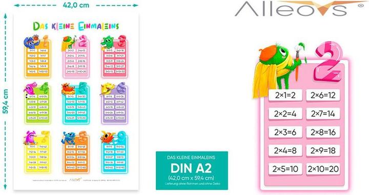 Produktbild Alleovs Das kleine Einmaleins (Englisch, Deutsch, Französisch, Italienisch)