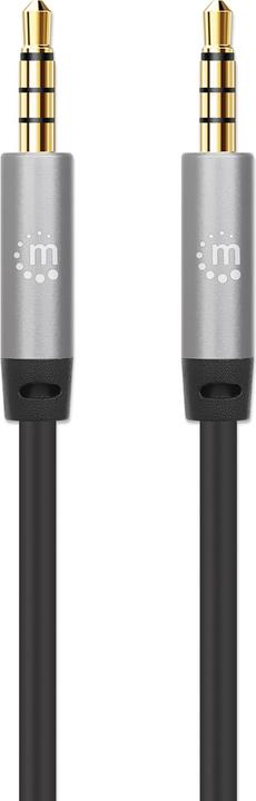 Image du produit Manhattan Câble audio Aux jack mâle (2 m, Jack 3,5 mm (AUX))