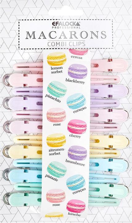 Efalock Macarons Combi Abteilclips sortiert