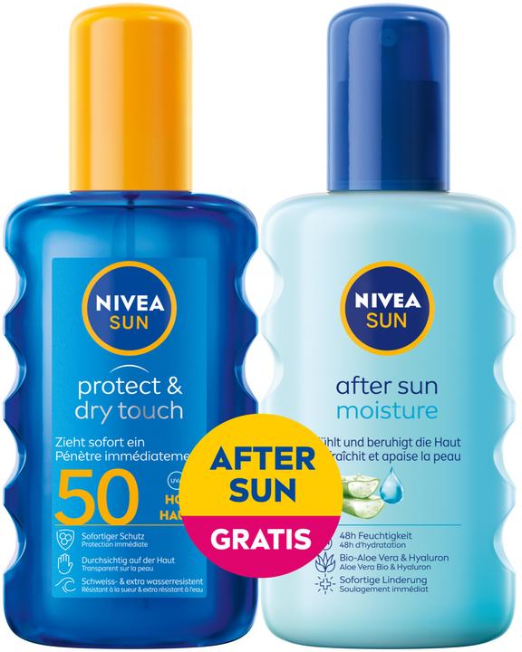 NIVEA Mixpack Protect & Dry Touch LSF50 400ml After Sun Spray (Sonnenspray, SPF 50, 781.20 ml, 444 g)