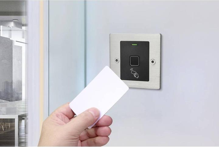Actual product image Sygonix SY-6097868 Fingerprint/RFID flush-mounted access system 12 V/DC, 18 V/DC IP (Fingerprint, Key card)