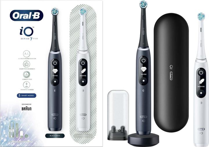 Productafbeelding Oral-B iO7 Duo Wit Zwart (Oscillerende tandenborstel)