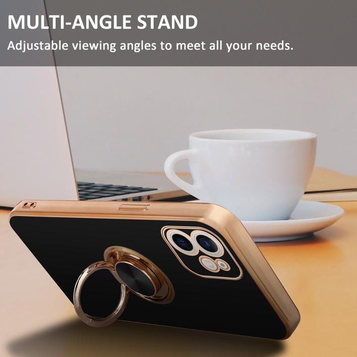Image du produit Cadorabo Étui pour Apple iPhone 12 en TPU avec protection pour appareil photo et anneau LM089 Style (Apple iPhone 12)