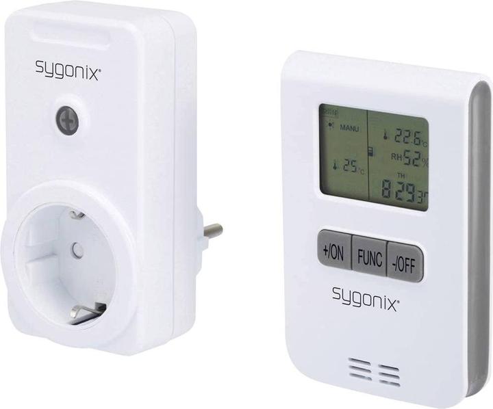 Actual product image Sygonix RS2W Radio Heating Control Set Intermediate Plug Switching capacity (max.) 3500 W Range max. (0.15 km)