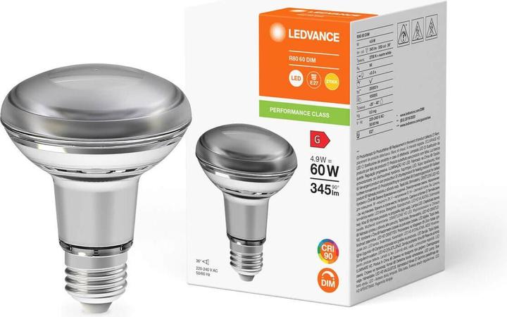 Actual product image Ledvance LED reflector lamp (E27, 4.90 W, 345 lm, 1 x, G)