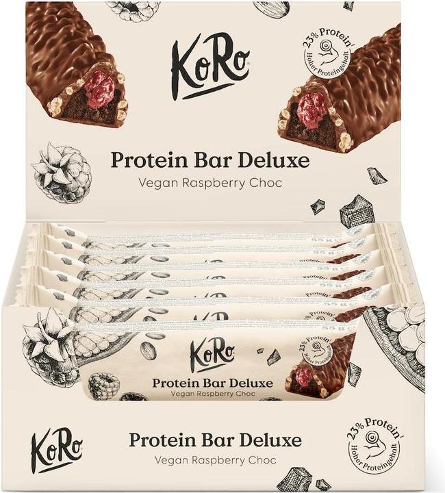 Image du produit KoRo Protein Bar Deluxe Vegan Framboise Choc (Framboise, 1 pcs, 660 g)