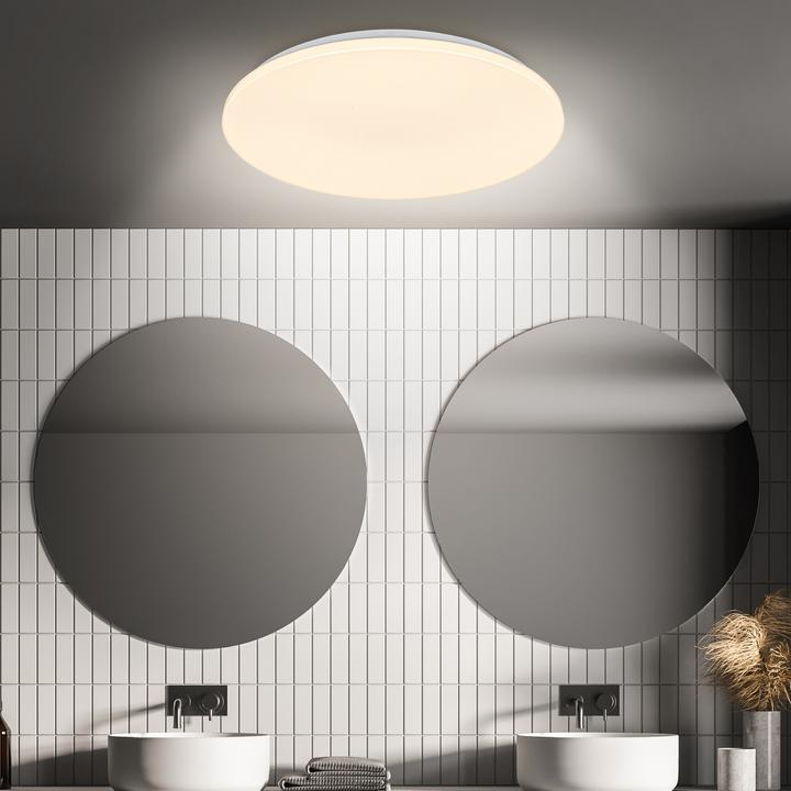 Actual product image Briloner LED ceiling light, microwave sensor, white, LED / 24W, IP54 (2600 lm)