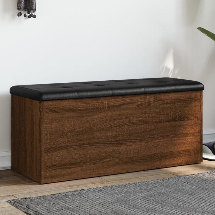 Produktbild VidaXL Sitzbank mit Stauraum Braun Eiche 102x42x45 cm (42 cm)