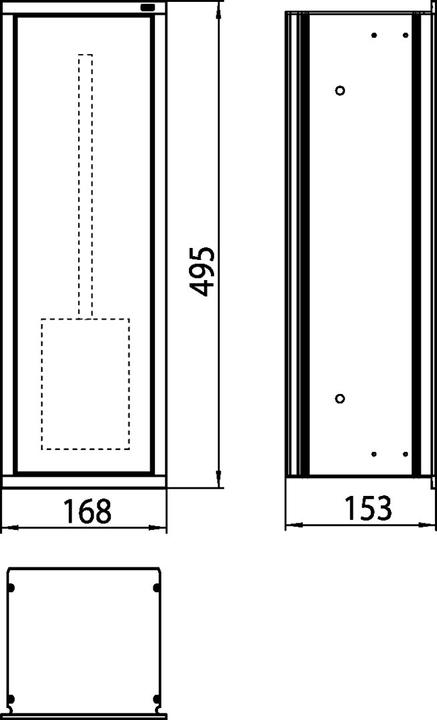 Produktbild Emco Toilettenbürstengrt.-Modul ASIS 150 UP 495x168mm TA vari. chrom/optiwhite