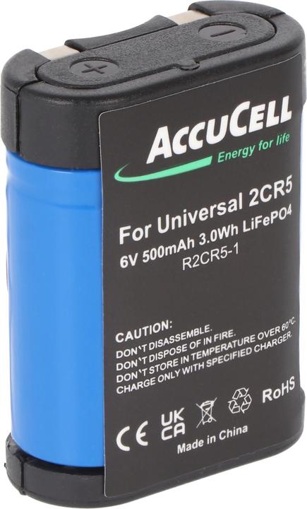 Produktbild AccuCell Akku 2CR5, Typ 2-CR5, 2CR5M (Kamera Akku Ladegerät)