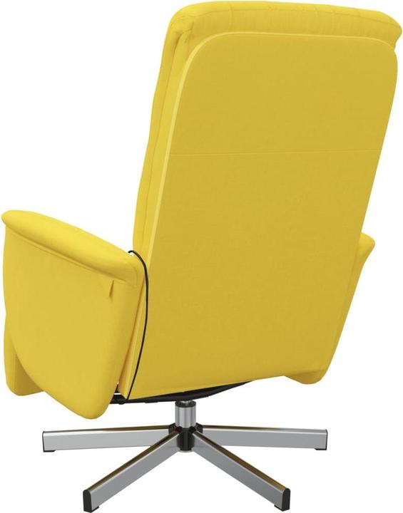 Actual product image VidaXL Massage chair with footrest Light yellow fabric, colour