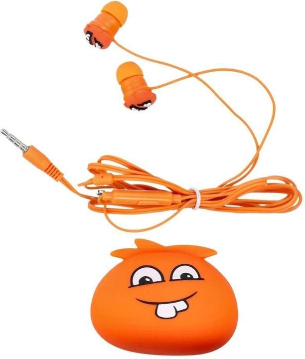 Actual product image Techonic Wired headphones Jellie Monster Earphones JELLIE MONSTER Orange YLFS-01 Jack 3,5mm orange
