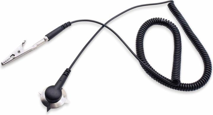 Produktbild Quadrios ESD-Erdungskabel 3.00 m Klemme, Druckknopf 10 mm, Stecker, Krokodilklemme