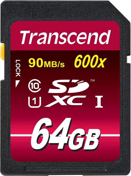 Produktbild Transcend SDXC Ultimate 600x (64 GB, SDXC, U1, UHS-I)
