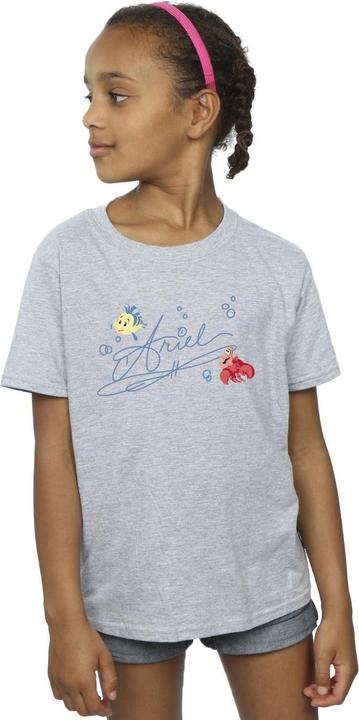 Actual product image Disney Girls The Little Mermaid Ariel Cotton T-Shirt (152, 158)
