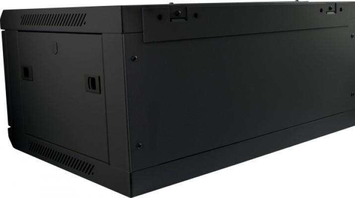 Actual product image Allnet 19 wall-mounted housing 9U W600 / D450mm 1-piece *black* SMC series (9 RU, 19 inch rack)