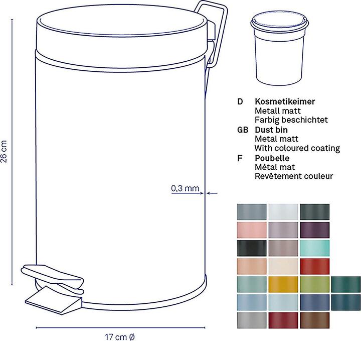 Immagine prodotto Kela Secchio cosmetico Monaco (3 l)