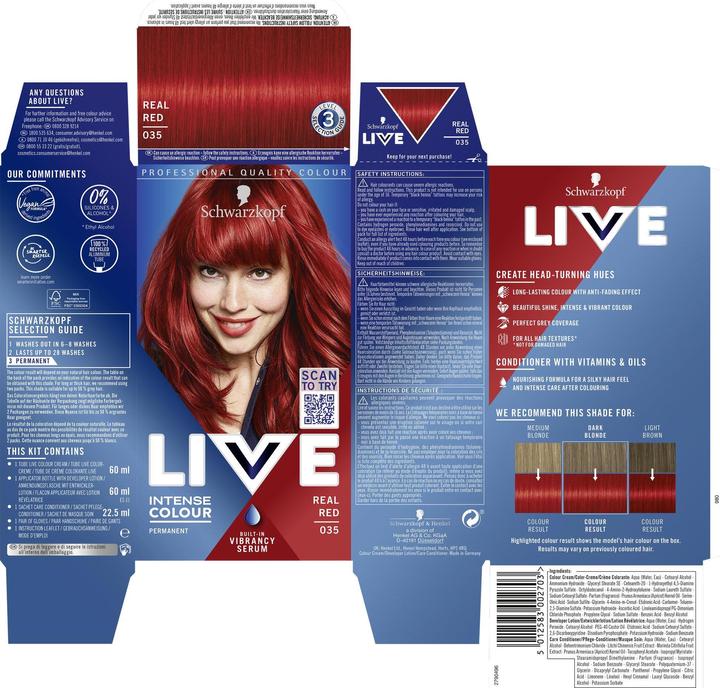 Immagine prodotto Schwarzkopf Live Colore intenso (Rosso reale)