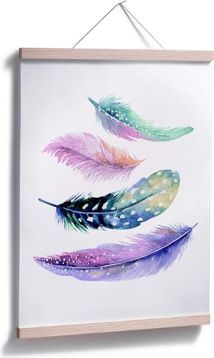 Produktbild Trenddeko Poster Federn 60 x 80 cm, Papier (11 x 12 x 63 cm)