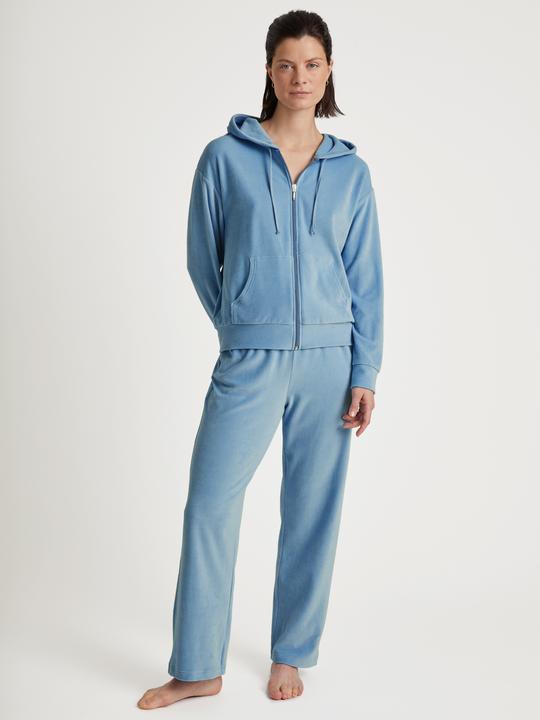 Produktbild Calida Sweatjacke Loungewear "Lounge Velours" hellblau (38)