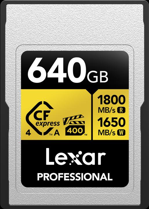 Produktbild Lexar 1800MB/s CFexpress4.0 A 640GB Gold (640 GB, CFexpress Typ A)