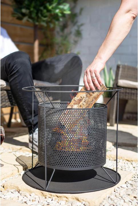 Immagine prodotto La Hacienda Cestino del fuoco Kora Nero (44 cm)