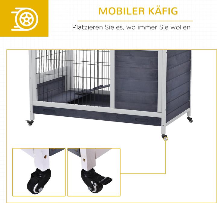 Immagine prodotto PawHut Gabbia per piccoli animali con ruote e 2 livelli
