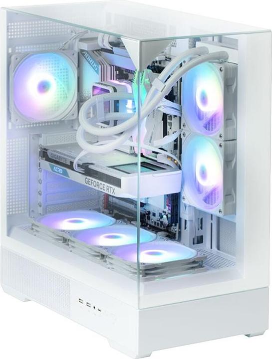 Actual product image Zalman Boitier Moyen Tour ATX P40 Prism RGB avec panneaux vitrés (Blanc) (Mini-ITX, ATX)
