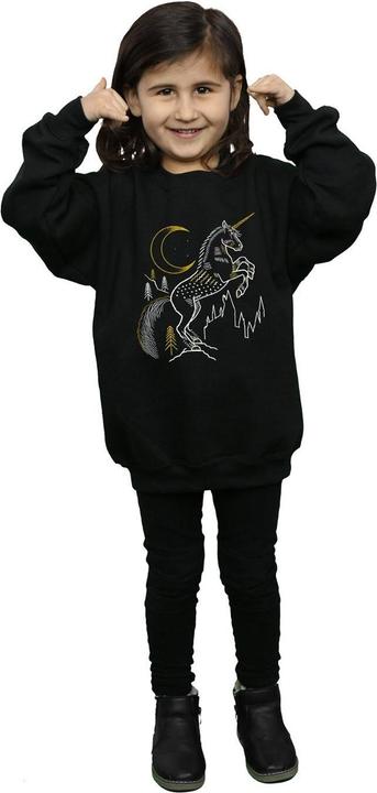 Actual product image Girls Unicorn Line Art Sweatshirt (140, 146)