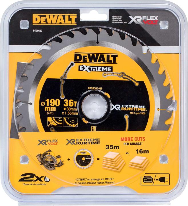 Immagine prodotto DeWalt Lama per sega circolare a mano 190/30mm 36WZ/FZ