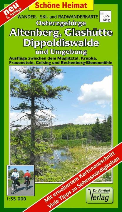 Actual product image Doctor Barthel Map Eastern Ore Mountains, Altenberg, Glashütte, Dippoldiswalde and surroundings