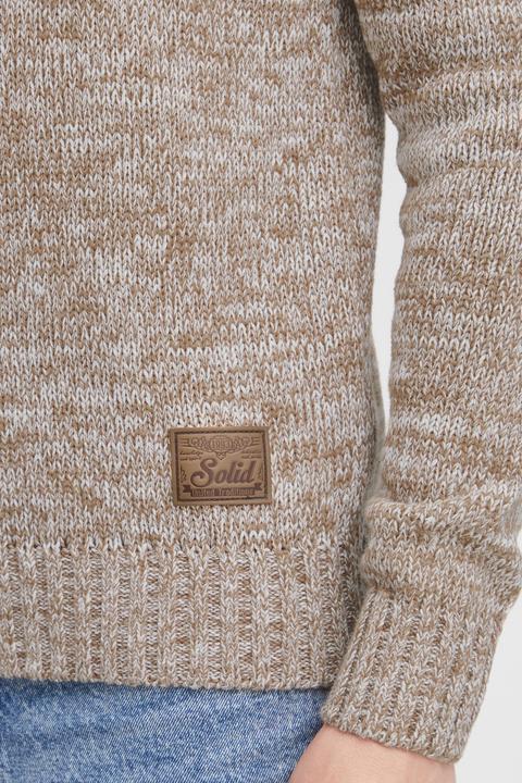 Image du produit Solid Phil Pull En Grosse Maille Pull-Over Tricot Pour Homme Avec Col Châle 100% Coton (S)