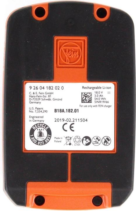 Actual product image Fein Akkus Li-Ion (18 V)