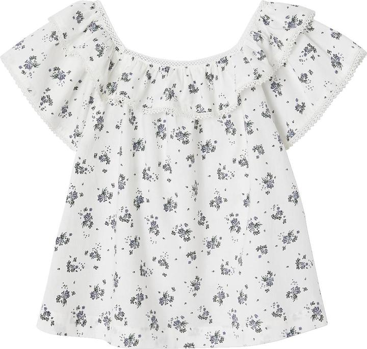 Vertbaudet Mädchen Bluse mit Blumenmuster