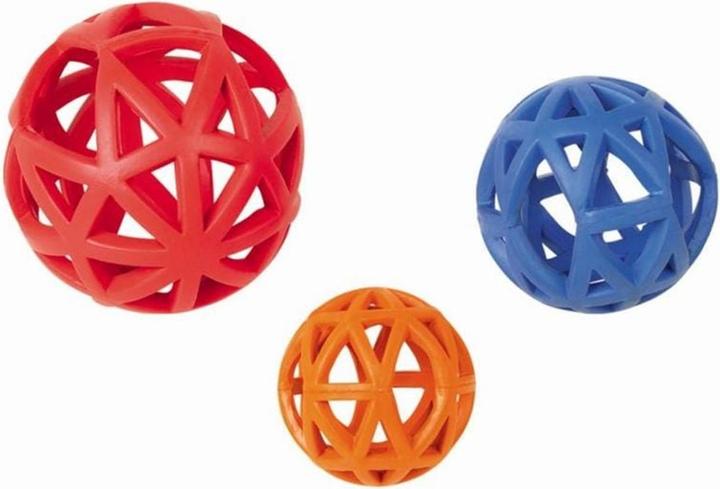 Produktbild Nobby Hunde-Spielzeug Vollgummi Gitterball, Assortiert (Kauspielzeug Hund)