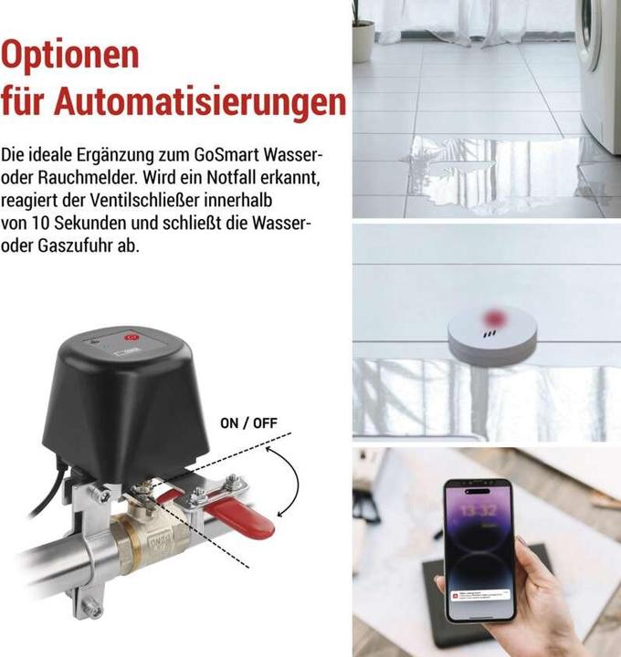 Actual product image Emos GoSmart motorised valve closer for water/gas P5640S ZigBee