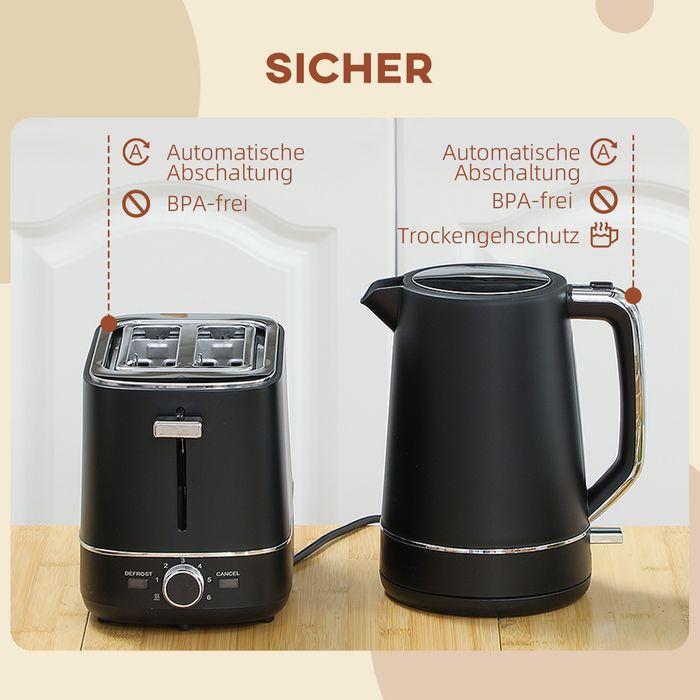 Immagine prodotto Swisshandel24 Wasserkocher Toaster Set Frühstück-Set mit 1,7L Wasserkocher, 2 Scheiben Toaster (1.70 l)