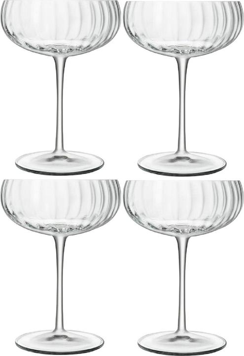 Productafbeelding Luigi Bormioli Champagneglas Optica 300 ml, 4 stuks, Transparant (30 cl, 4 Bril, Champagneglazen)