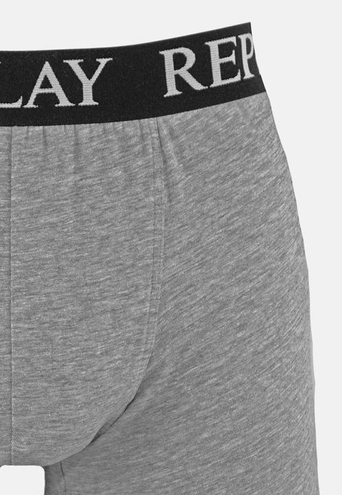 Actual product image Replay Trunk BOXER Style 01/C Basic Cuff Logo im 3er Pack (S, pack of 3)