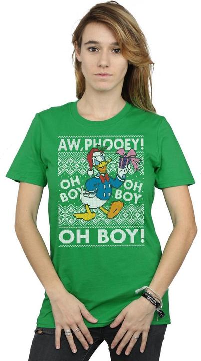 Immagine prodotto Disney Donald Duck Christmas Fair Isle Maglietta Ampia Donna (S)
