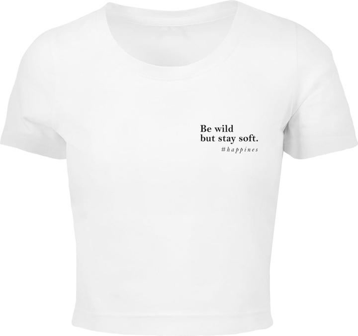 Merchcode Ladies Happines Cropped Tee - 118943